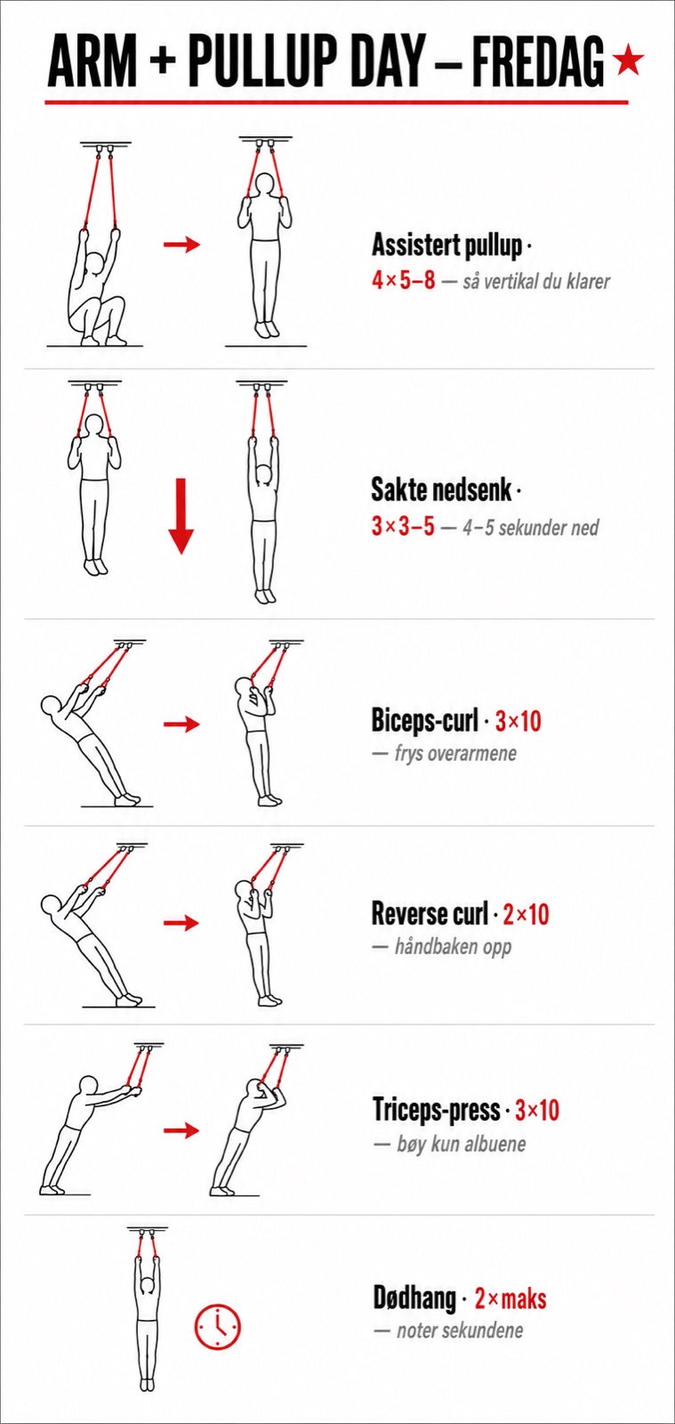 Plakat: Arm + pullup day